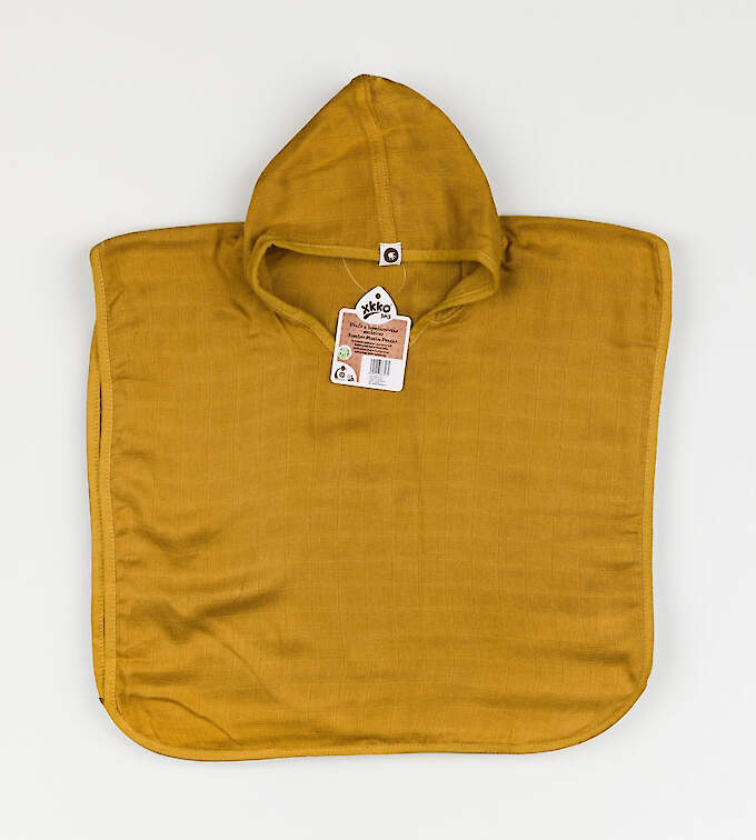 Kinderbadeponcho aus Bambusmusselin