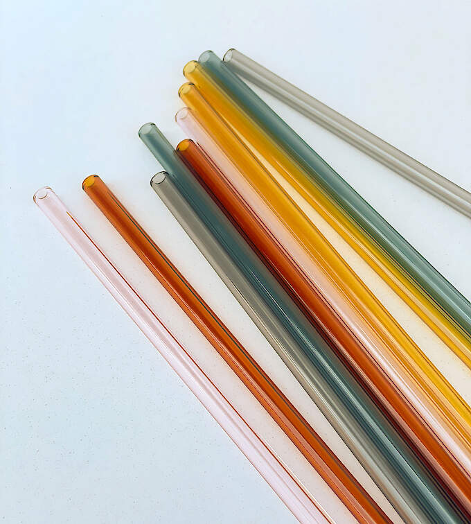 Redecker Glasstrinkhalm bunt - 5er Set