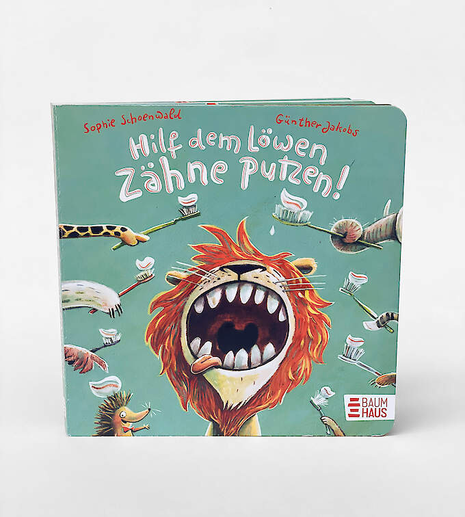 Hilf dem Löwen Zähne putzen! - Pappbilderbuch